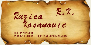 Ružica Kosanović vizit kartica